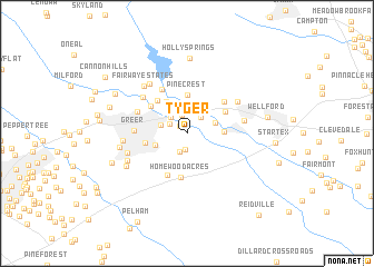 map of Tyger