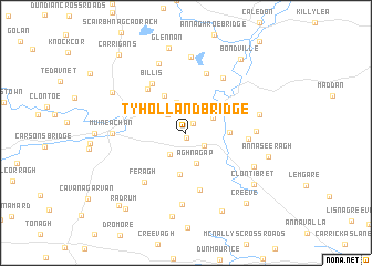 map of Tyholland Bridge