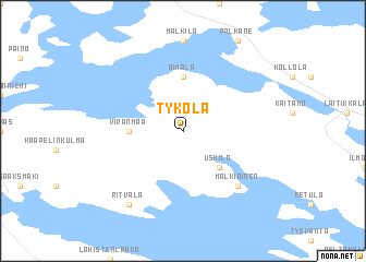 map of Tykölä