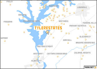 map of Tyler Estates