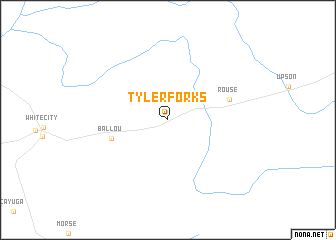 map of Tyler Forks