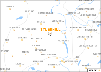 map of Tyler Hill