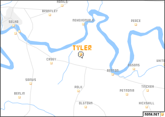 map of Tyler