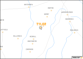 map of Tyler