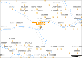 map of Tylmanowa