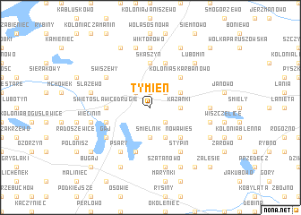 map of Tymień