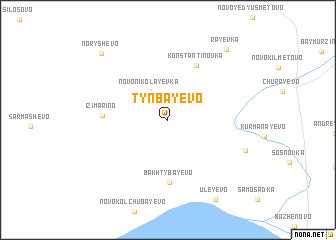 map of Tynbayevo