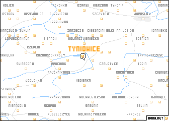 map of Tyniowice