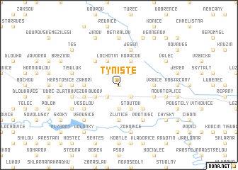 map of Týniště