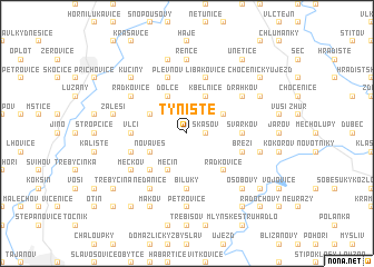 map of Týniště