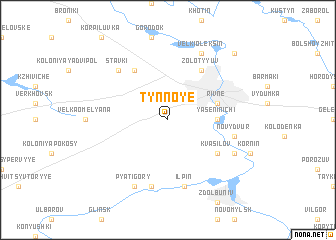 map of Tynnoye
