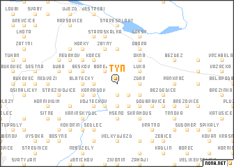 map of Týn