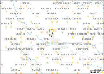 map of Týn