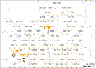 map of Tyor