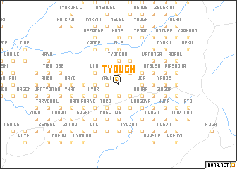 map of Tyough