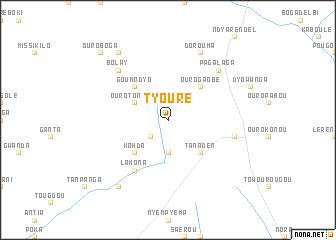 map of Tyouré