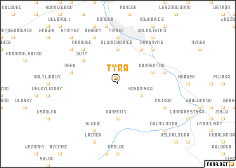 map of Tyra