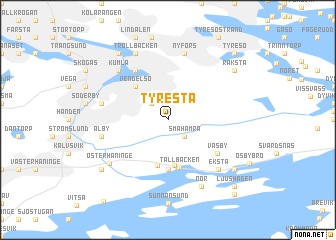 map of Tyresta