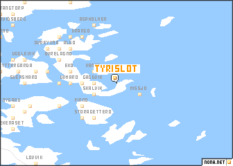 map of Tyrislöt