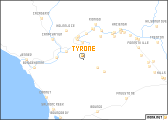 map of Tyrone