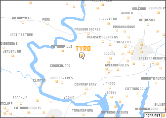 map of Tyro