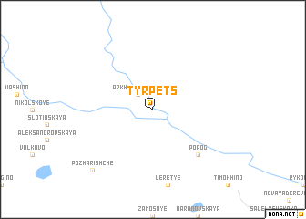 map of Tyrpets