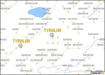 map of Tyruliai