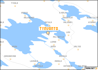 map of Tyrväntö