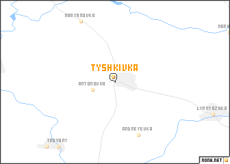 map of Tyshkivka