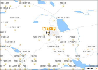 map of Tyskbo