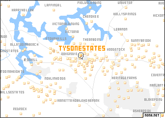 map of Tyson Estates