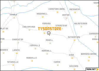 map of Tyson Store