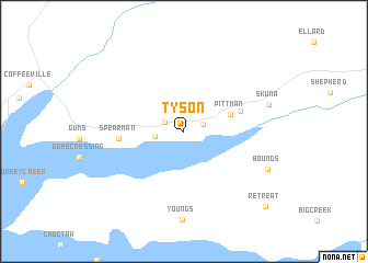 map of Tyson