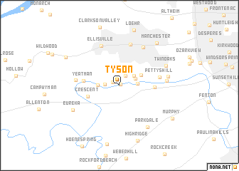 map of Tyson