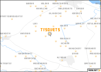 map of Tysovets