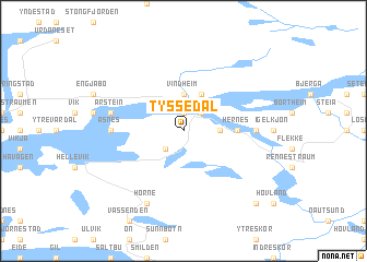 map of Tyssedal