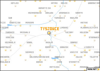 map of Tyszowce