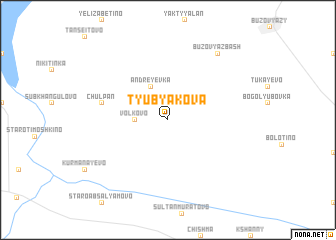map of Tyubyakova
