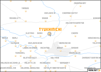 map of Tyukhinichi