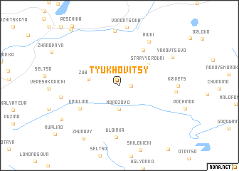 map of Tyukhovitsy
