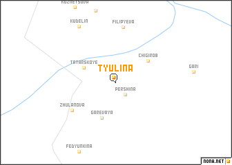 map of Tyulina