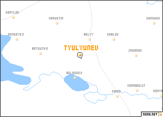 map of Tyulyunev
