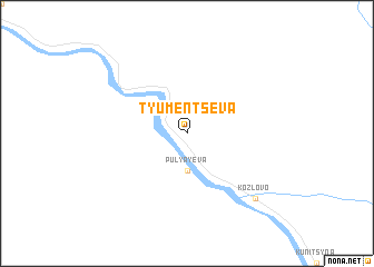 map of Tyumentseva