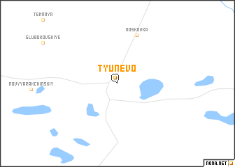 map of Tyunëvo