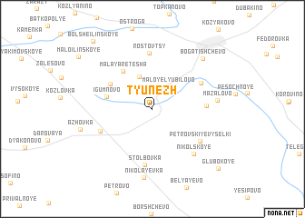 map of Tyunezh