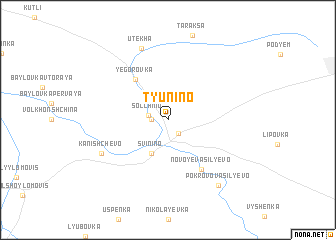 map of Tyunino