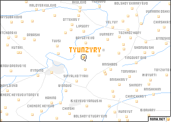 map of Tyunzyry