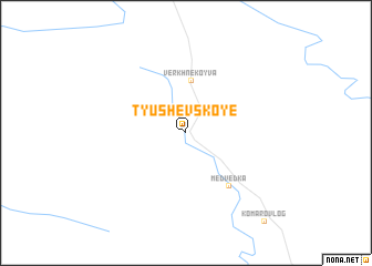 map of (( Tyushevskoye ))