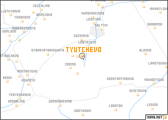 map of Tyutchevo
