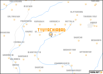 map of Tyuyachiabad